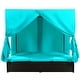 preview thumbnail 18 of 17, Outdoor PE Rattan Sunbed Daybed with Canopy & Cushions, Patio Wicker Sofa Bed Adjustable Reclining Sun Lounger