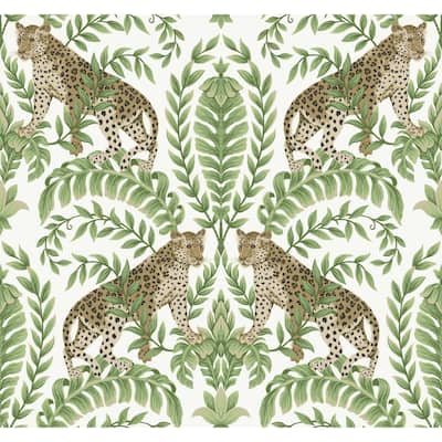 Wanek, Jungle Leopard Wallpaper, 27 in x 27 ft = 60.75 sq ft, Wallpaper Roll