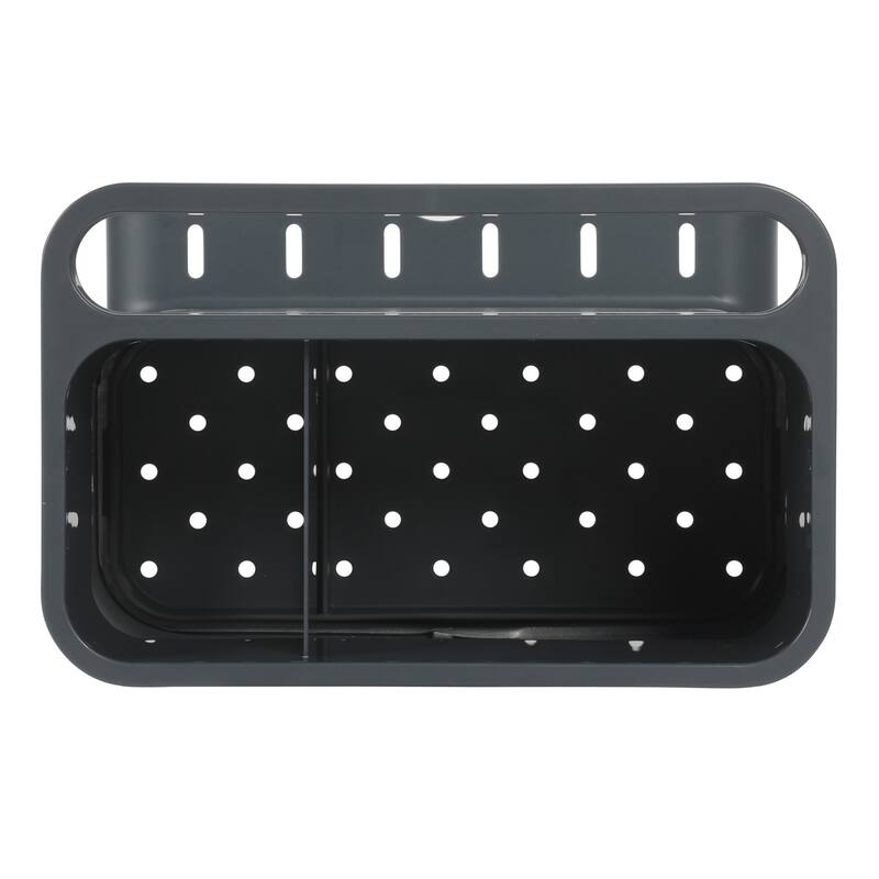 Gibson Home Ledgebrook Sink Caddy - Kitchen Organizer with Metal Panel, Sponge Holder, and Drain Board for Countertop Storage.