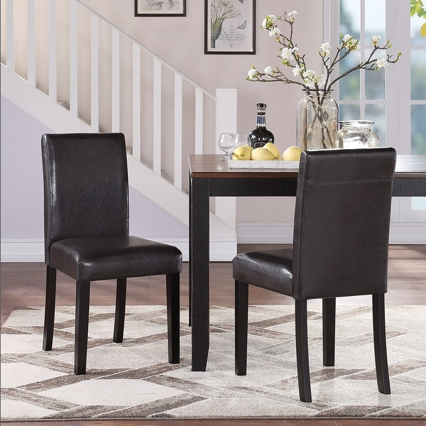 Mai Faux Leather Dining Chairs Set of 2 On Sale Bed Bath