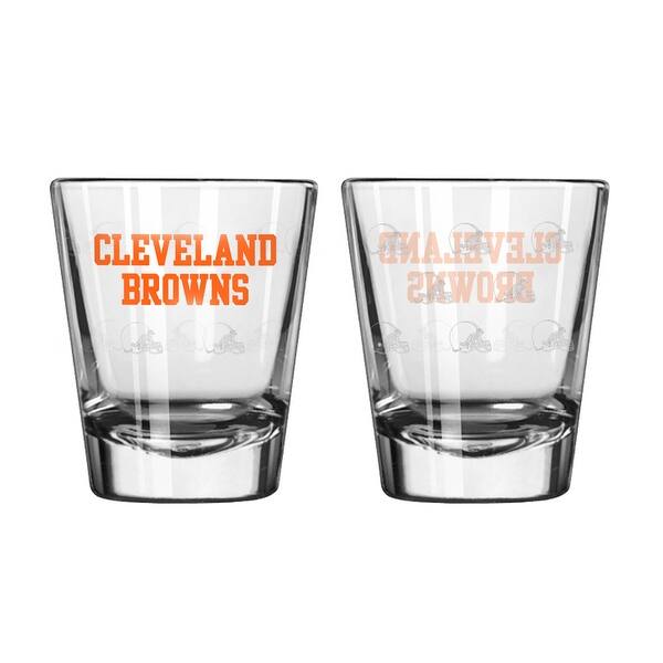 Shop Cleveland Browns Shot Glass 2 Pack Satin Etch Overstock 22089798