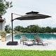 preview thumbnail 1 of 46, Crestlive Products Luxury 11.5 Ft Patio Cantilever Umbrella with Round Double Top