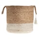 LR Home Montego Two-Toned Jute Decorative Storage Basket (17 in.) - 17" x 17" x 17"