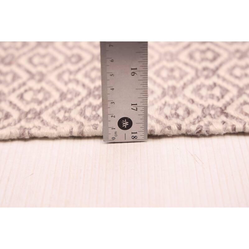 ECARPETGALLERY Flat-Weave Nevada Taupe Wool Kilim - 5'1 x 7'5