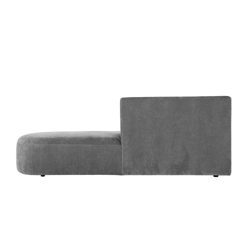 Velvet Upholstered Chaise Lounge - 89.38"L x 35.88"W x 32.63"H