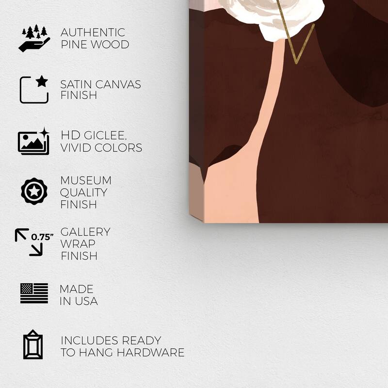 Wynwood Studio Canvas Fashion and Glam Through Gold Colored Glasses Brown and Dark Brown Wall Art Canvas Print