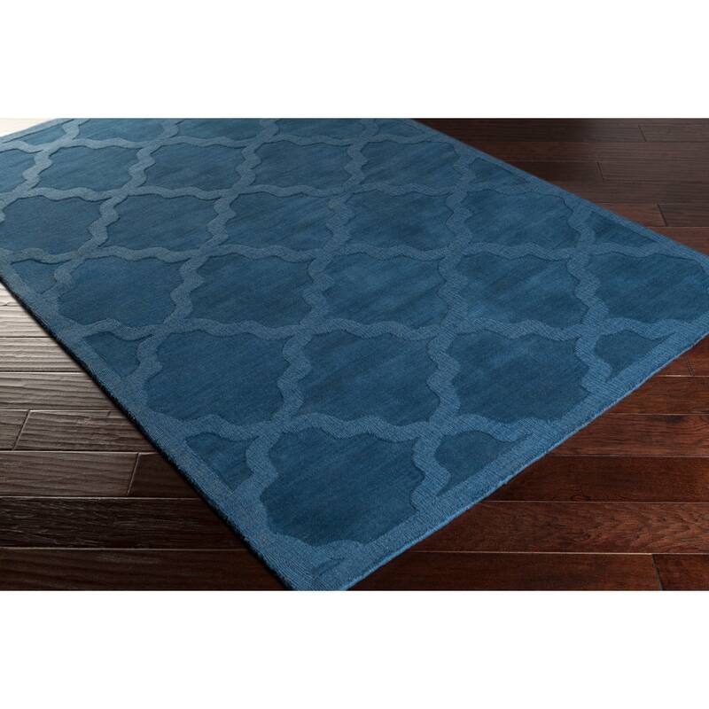 Hand-Tufted Amy Tone-on-Tone Lattice Wool Rug