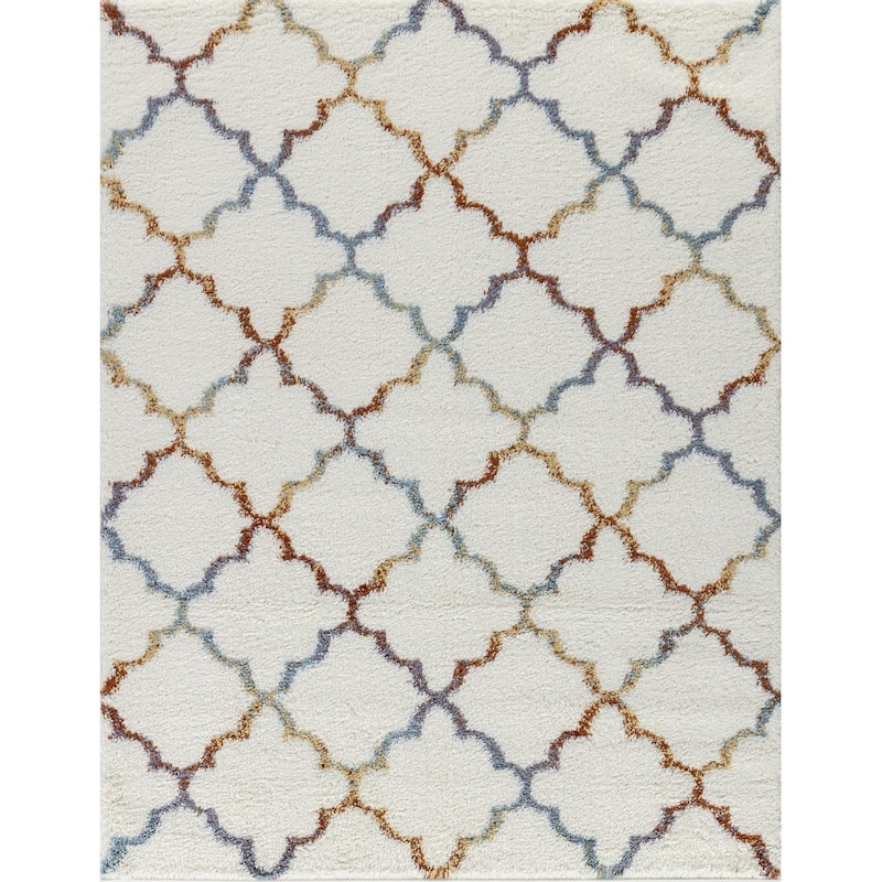 Loft Shag GC_CZY1003 Ivory Shaggy Area Rug - 7'10 x 9'10
