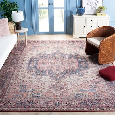 SAFAVIEH Tucson Machine Washable Slip Resistant Lenore Traditional Rug