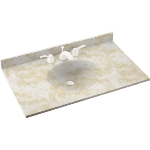 Shop Swanstone Vt1b2225 Ellipse One Piece Vanity Top And Single