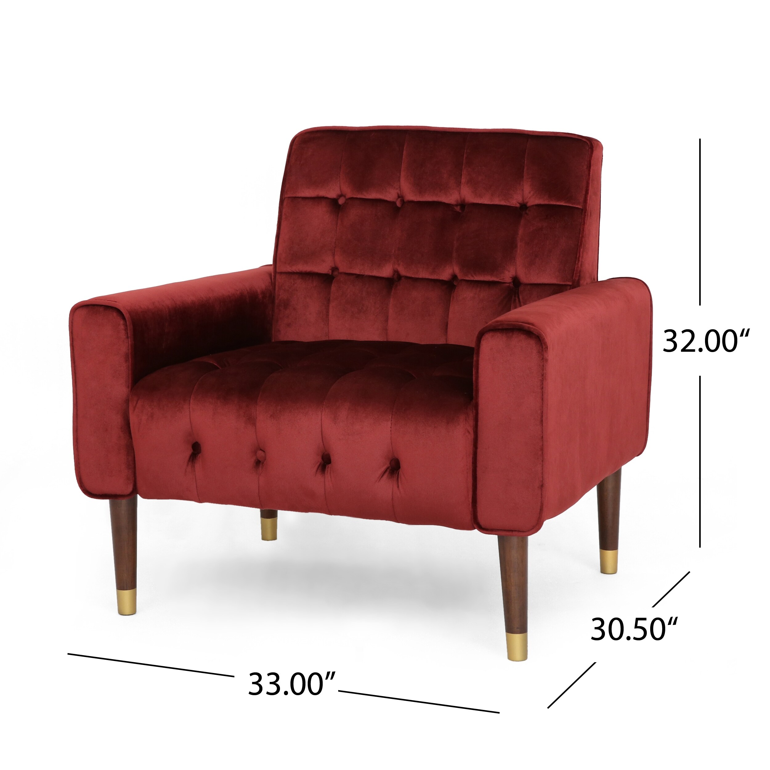 Bourchier Button-Tufted Velvet Armchair - Elegant Luxury Seat by Christopher-image