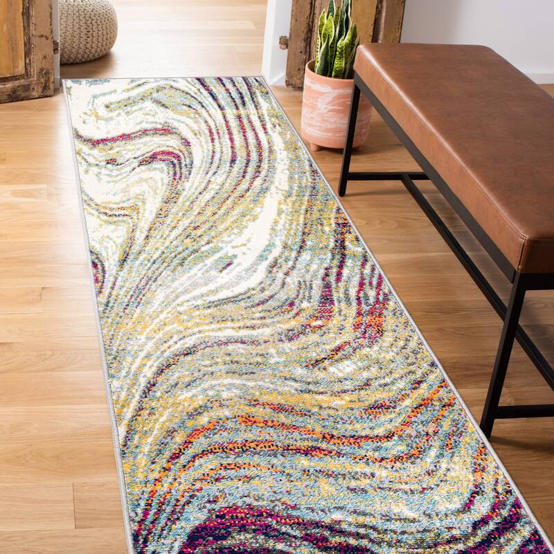 World Rug Gallery Abstract Swirl Area Rug