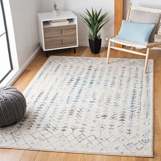 SAFAVIEH Tulum Sharie Moroccan Boho Rug - Ivory/Turquoise - 8' x 10'