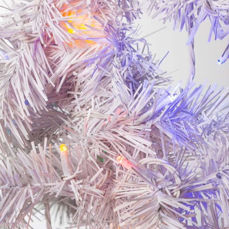 Festive 6 Foot by 12 Inch Prelit PVC Tips Garland