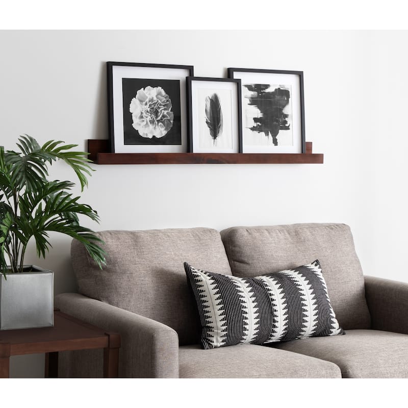 Porch & Den Bear Wood Holder Ledge Floating Wall Shelf