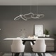 preview thumbnail 6 of 11, Nordic Luxury Interlocked Stainless Steel LED Chandelier Dining Room Ceiling Light Silver