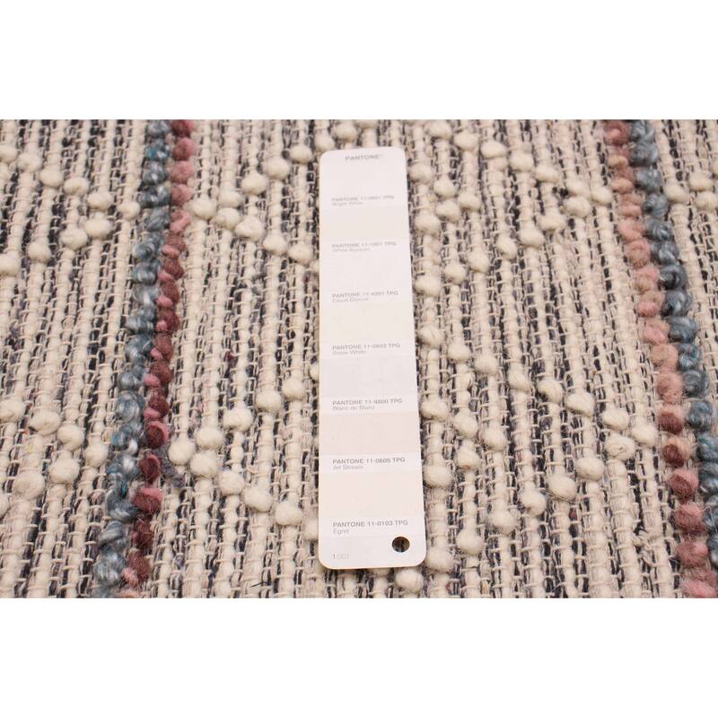 ECARPETGALLERY Braid weave Sienna Cream Wool Rug - 4'10 x 4'10