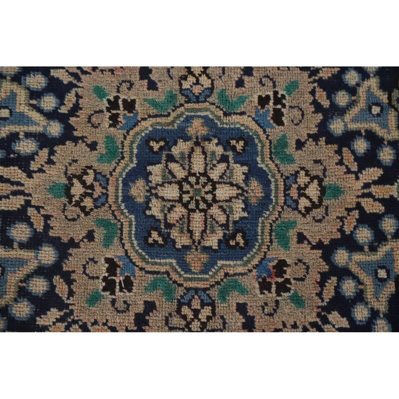 Hand Knotted Oriental 100% Wool Carpet Traditional Floral Peach Hamedan Area Rug - 9' 9'' X 5' 11''