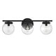 preview thumbnail 7 of 8, Trade Winds Linda 3-Light 24" Bathroom Vanity Light Matte Black