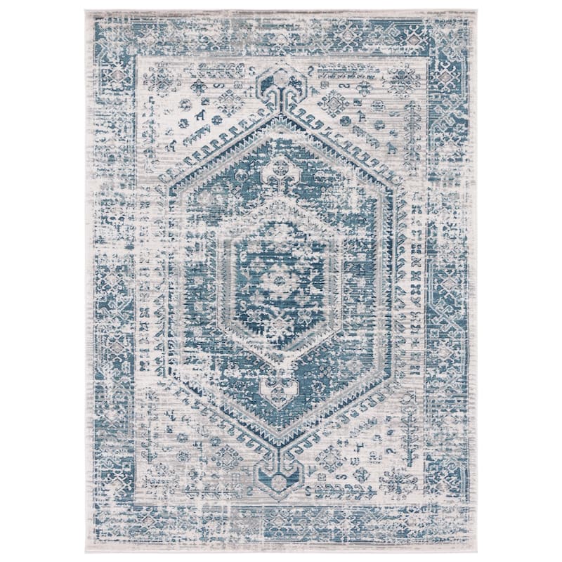 SAFAVIEH Madison Rochelle Vintage Rug - 4'5" x 6'5" - Blue/Ivory