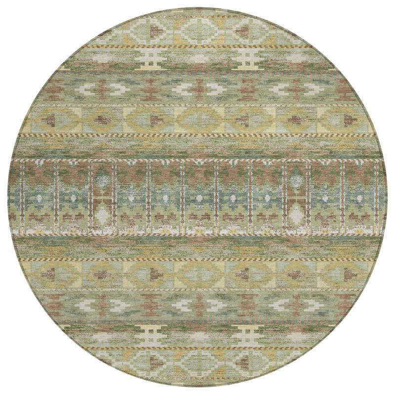 Machine Washable Indoor/ Outdoor Global Haswell Chantille Rug