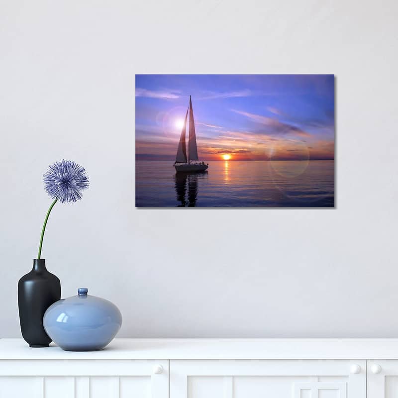 iCanvas "Sailboat" by Unknown Artist Canvas Print - 12x18x1.5