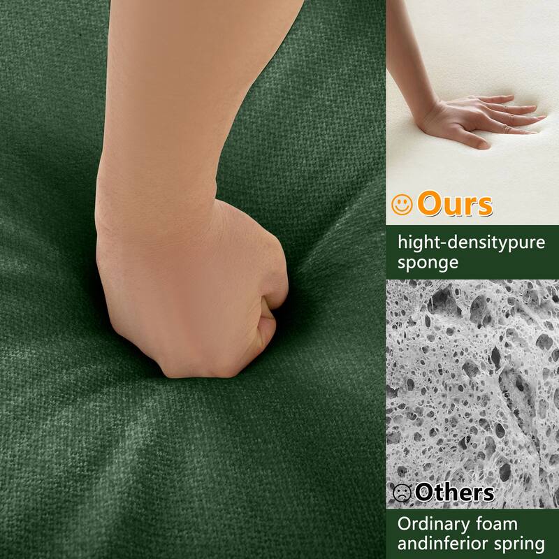 2 Seat Fabric Sofa Round Arms Loveseat Couch, Modern 75" Chenille Leisure Love Seat Couches with Hidden Storage for Small Spaces