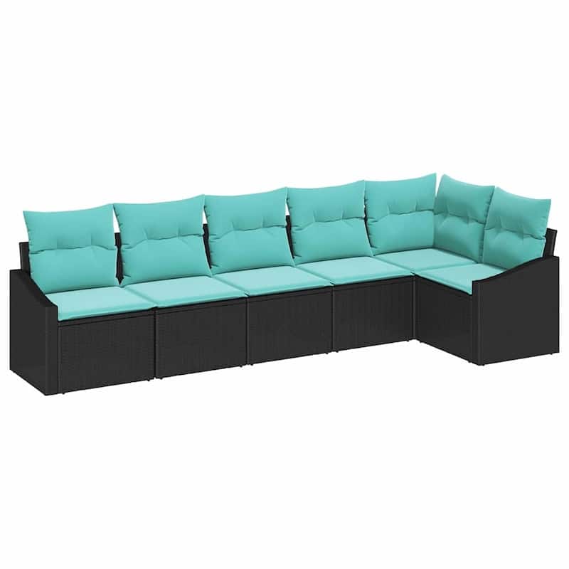 vidaXL 7 Piece Garden Sofa Set with Cushions - 113.6×48.6×27.2
