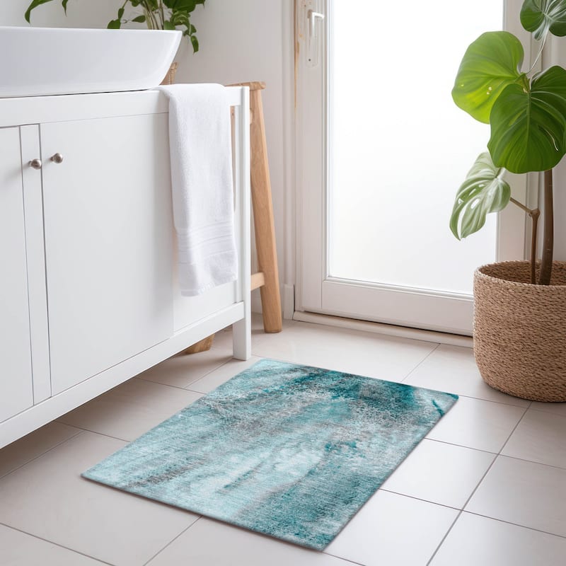 Lalu Modern Art-Inspired Weather Resistant Modern Chic Outdoor Rug