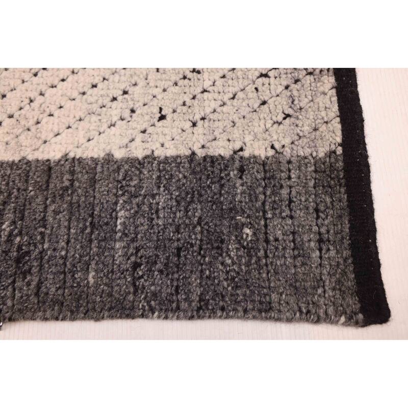 ECARPETGALLERY Hand-knotted Tangier Grey Wool Rug - 5'2 x 8'0