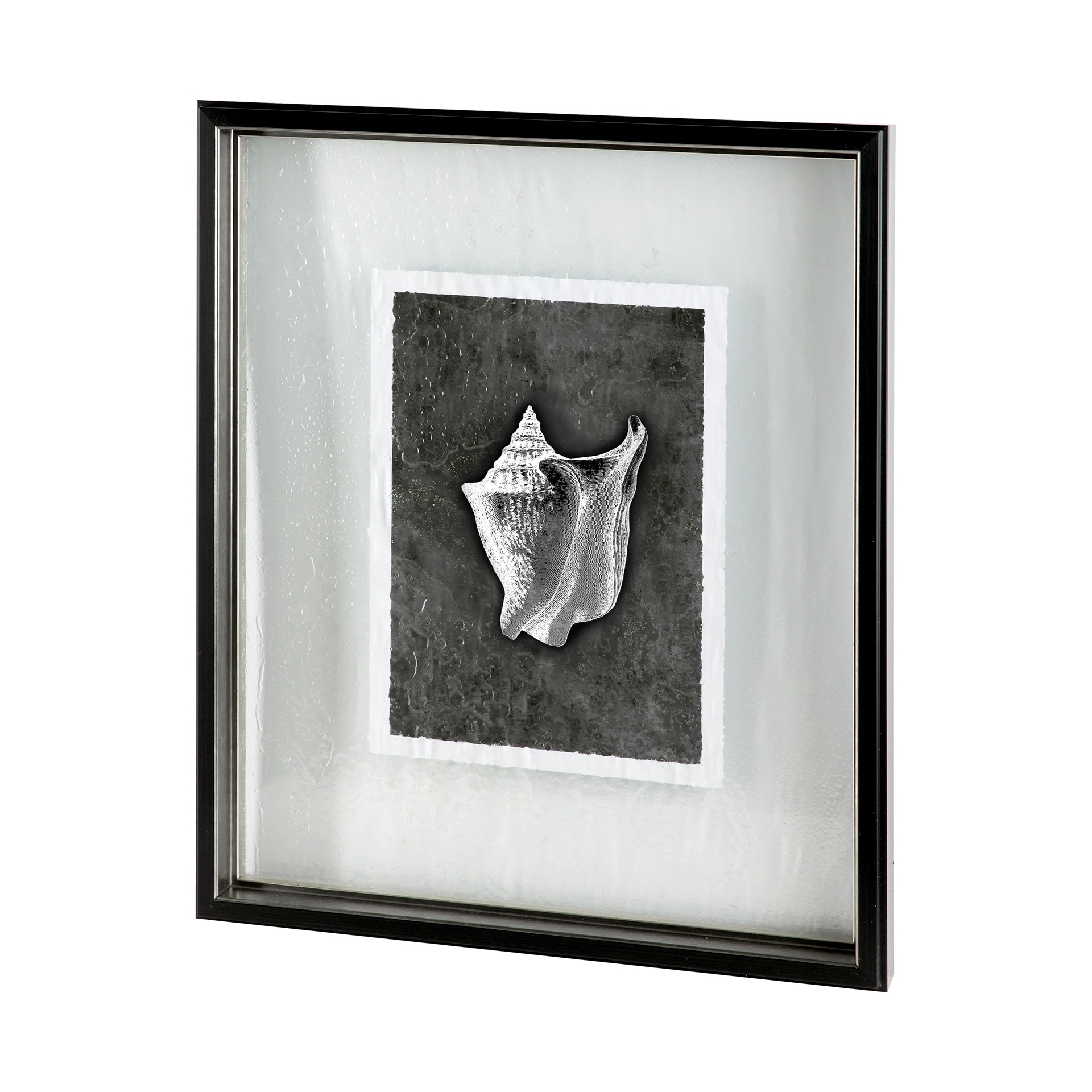 Mercana Dark Coastal II by Mercana Studio a Hand Embellished Textured Framed Art Print Matted under Glass