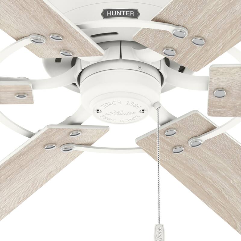 Hunter 52" Gilrock Windmill Ceiling Fan and Pull Chain - Industrial, Modern Farmhouse