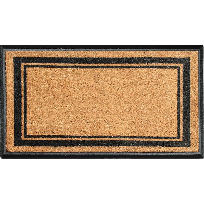 A1HC Natural Coir & Rubber Door Mat, 30x48, Thick Durable Doormats for Outdoor Entrance - Markham Plain