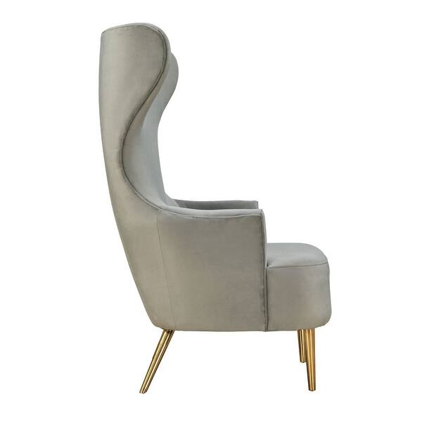 Shop Inspire Me Home Decor Julia Grey Wingback Velvet Chair