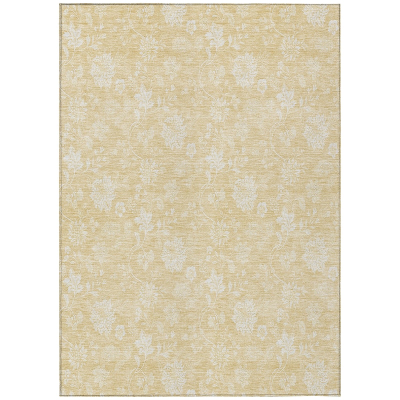 HomeRoots Floral Transitional Rectangle Outdoor Rug