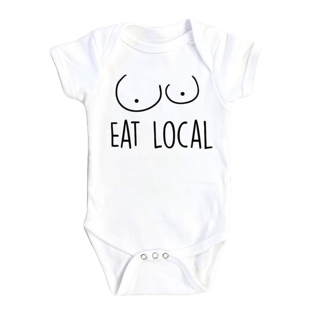 Eat Local - Baby Boy Girl Clothes Infant Bodysuit Funny Cute Newborn