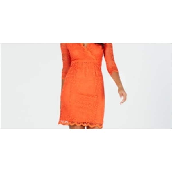Thalia Sodi Women's Lace Sheath Dress Orange Size X-Small - Bed Bath & Beyond - 40580811 Thalia Sodi Women's Lace Sheath Dress Orange Size X-Small - Bed Bath & Beyond - 40580811