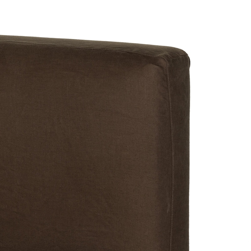 Quinn Slipcover Bed-Brussels Coffee-King