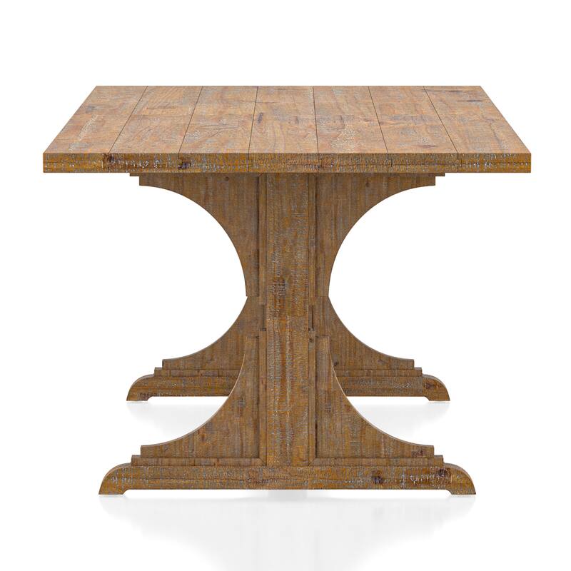 Furniture of America Badri Rustic 76-inch Solid Wood Dining Table