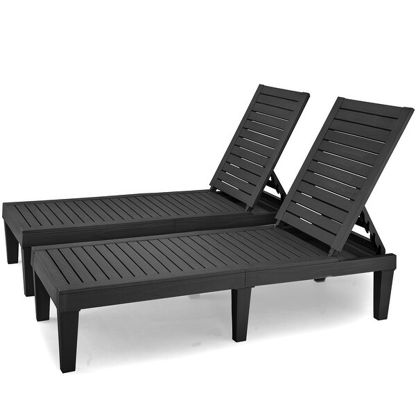 74.5'' Outdoor Double Lounge Chairs with Adjustable Backrest - N/A - On  Sale - Bed Bath & Beyond - 36960633