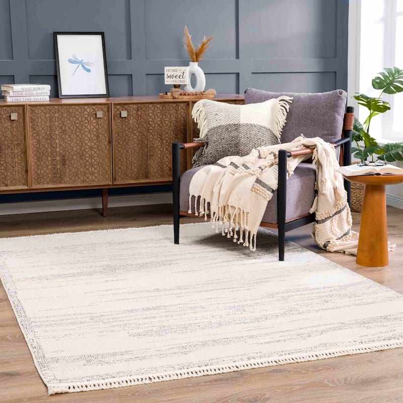 Hauteloom Munich Modern Farmhouse Bohemian Neutral Area Rug