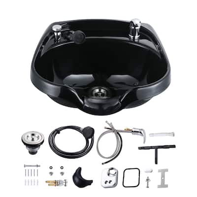 WOWOW Professional Shampoo Bowl for Salon - Matte Black