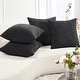 preview thumbnail 43 of 90, Deconovo Throw Pillow Covers, Corduroy Striped Decorative Covers, Set of 4 16 x 16 - Dark Grey