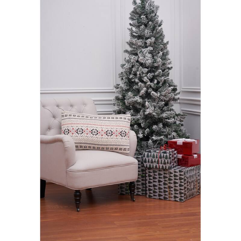 Snowflake Woven Christmas Pillow