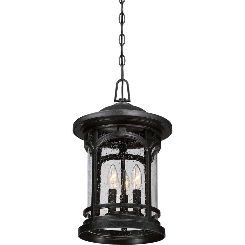 Roseto Clinton 3 Light 11" Wide Outdoor Pendant with a Glass Shade
