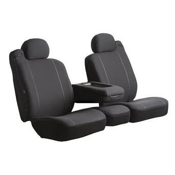 Shop Fia Sp87 7 Black Custom Fit Front Seat Cover Bench Seat Po Overstock 16429550