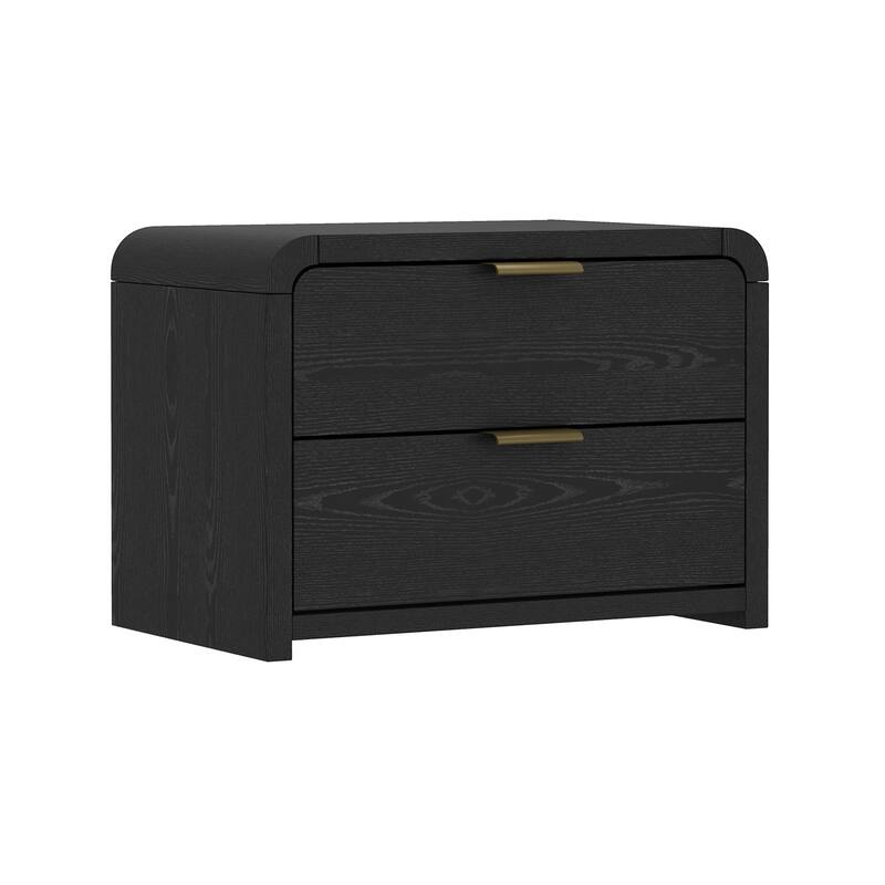 Manhattan Comfort Grace Modern Nightstand with 4 Drawers Set of 2