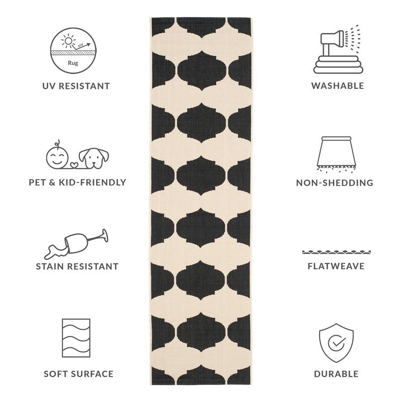 SAFAVIEH Courtyard Abeda Indoor/ Outdoor Waterproof Patio Backyard Rug