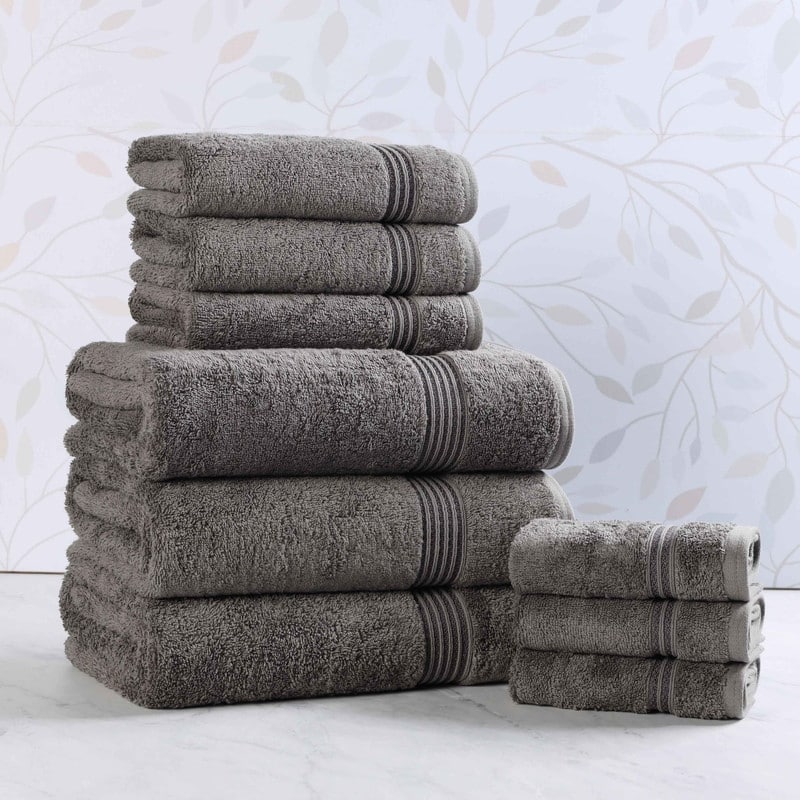 Superior Heritage Egyptian Cotton Absorbent 9-Piece Towel Set