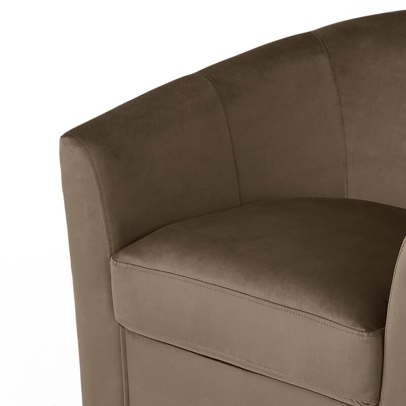 2 Set Modern Upholstered Swivel Barrel Chair Living Room Accent Chair